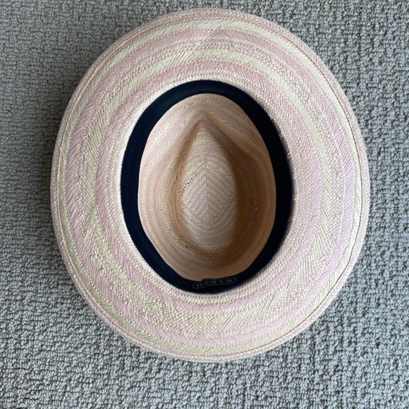 Anthropologie women's hat light pink and cream - Picture 4 of 6